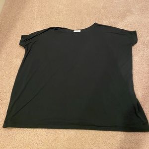 Dark Green Piko Crew Neck Top